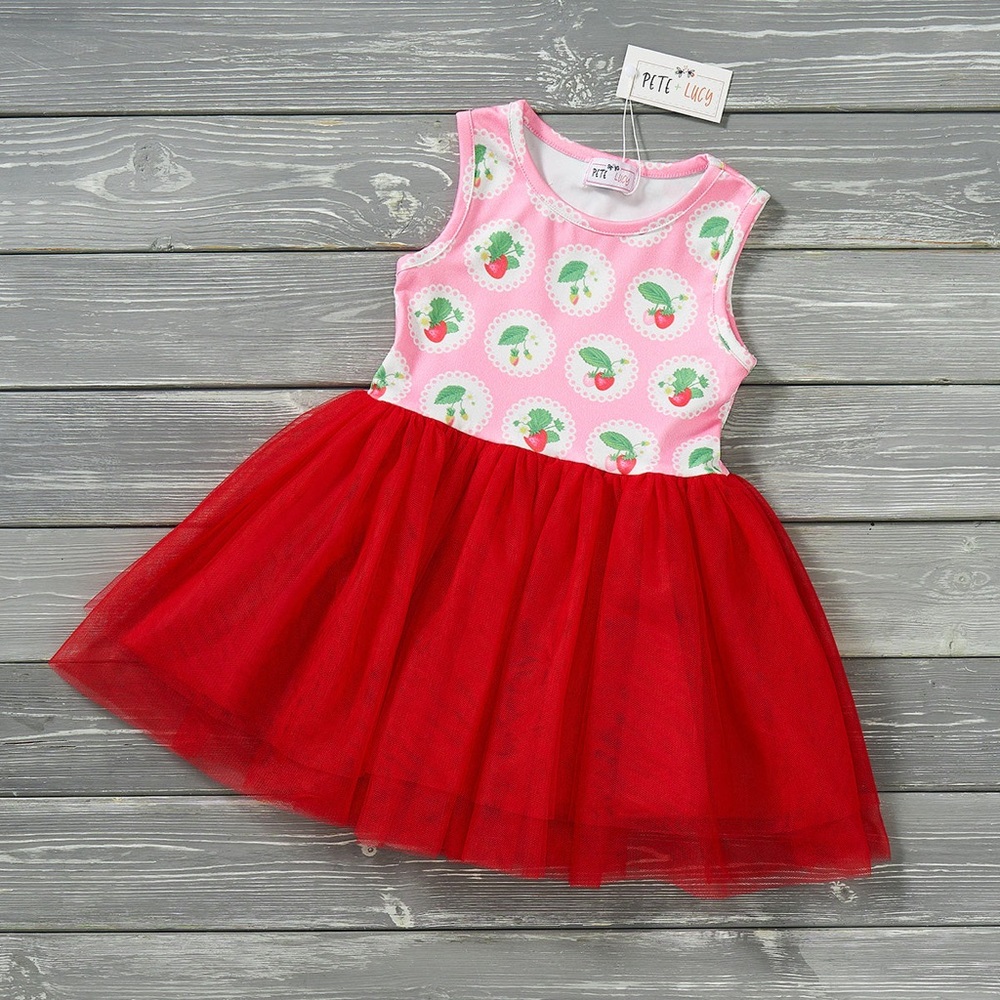 Simply Strawberries Tull Dress